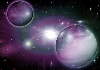 galaxy in a free space