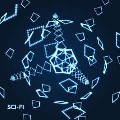 Abstract background. Futuristic technology style. Vector illustration.