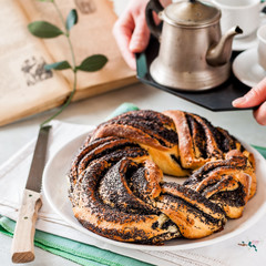 Poppy Seed Braided Babka Wreath