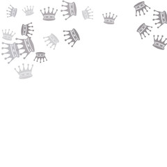 Elegant vector background with colored crowns. Simple gentle template for the card, invitation, printing. Fashionable decoration with beautiful crowns.
