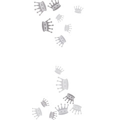 Elegant vector background with colored crowns. Simple gentle template for the card, invitation, printing. Fashionable decoration with beautiful crowns.
