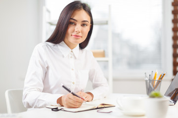 Business woman working in office