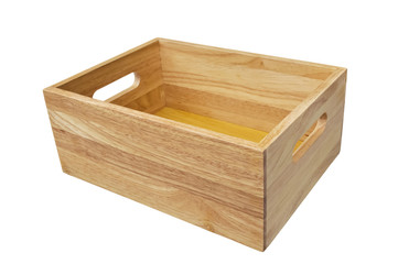 wooden box isolated