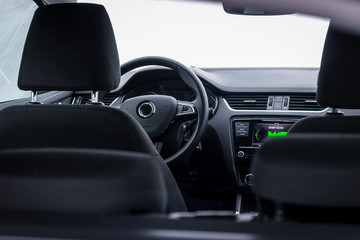 interior of modern car