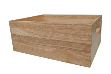wooden box isolated