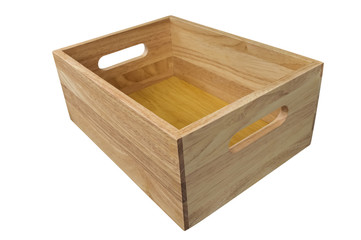 wooden box isolated