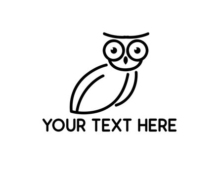 owl line logo illustration design.simple line style design.designed for brand and identity