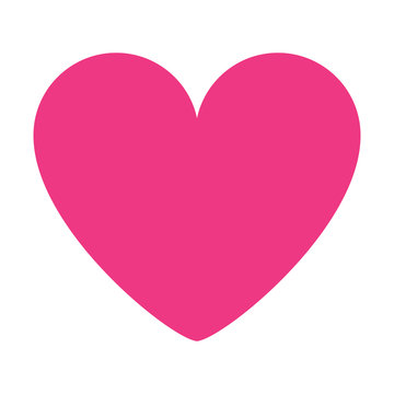 pink heart love romantic passion icon vector illustration