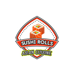 Japanese cuisine restaurant vector sushi icon