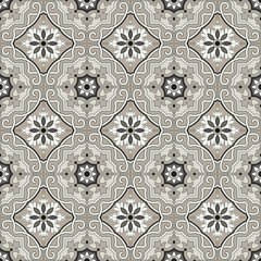 Fashionable pattern in the Arab style, seamless background, arabesque vector.