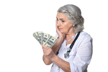 mature female doctor with money