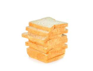 sliced bread isolated on white background