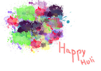  illustration of colorful promotional background for Festival of Colors celebration called holi