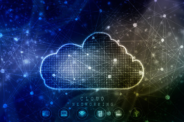 Obraz premium 2d rendering Cloud computing