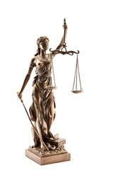 Skulptur der Justitia als Symbol für Gerechtigkeit