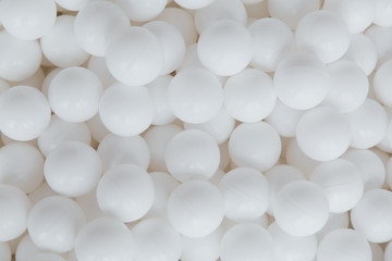 Many White balls texture background.