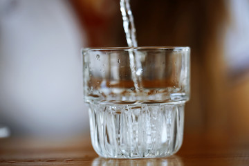 A glass is on the table