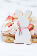 Osterhase mit Schleife