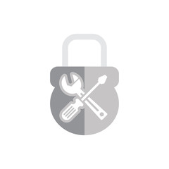 Repair Lock Logo Icon Design