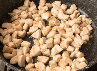 chicken breast fried in