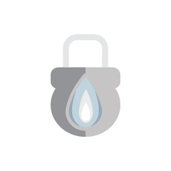 Water Lock Logo Icon Design