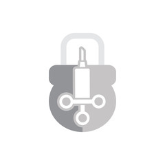 Medical Lock Logo Icon Design