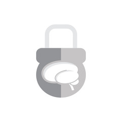 Brain Lock Logo Icon Design