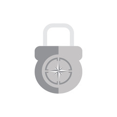 Compass Lock Logo Icon Design