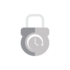 Time Lock Logo Icon Design