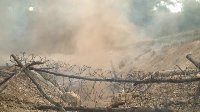 Battlefield, slow motion