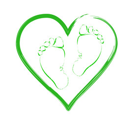 
Favorite baby legs (girls and boy) on the background of the heart. The concept of love, protection and motherhood. Children Protection Day. 