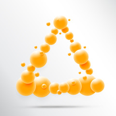 Abstract 3D Sphere design. 3d molecules concept, Atoms. on white background.