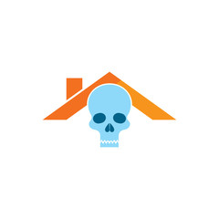 Skull Roof Logo Icon Design