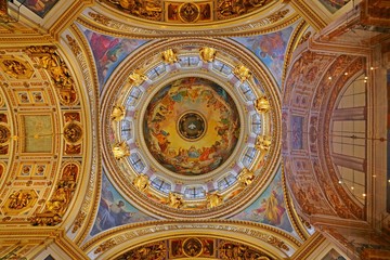 Fototapeta premium Interior of the Saint Isaac's Cathedral , Saint Petersburg, Russia