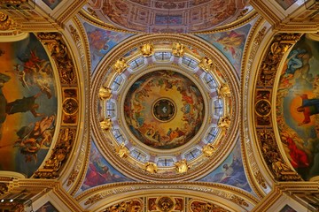 Interior of the Saint Isaac's Cathedral , Saint Petersburg, Russia