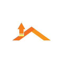 Upload Roof Logo Icon Design