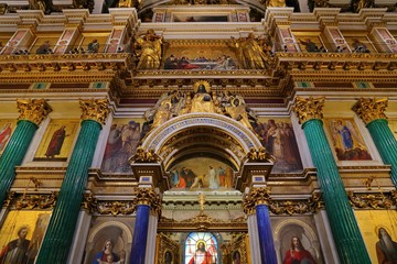 Fototapeta na wymiar Interior of the Saint Isaac's Cathedral , Saint Petersburg, Russia