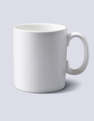 White mug realistic. Vector 3d illustration