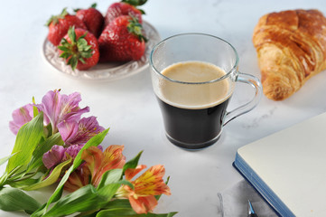 Morning romantic Breakfast - coffee mag