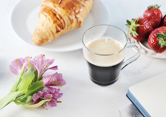 Morning romantic Breakfast - coffee mag