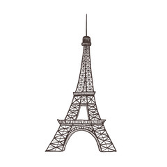 Fototapeta na wymiar Eiffel tower, sight of Paris.