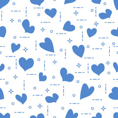 Cute seamless pattern with hearts. Valentine's