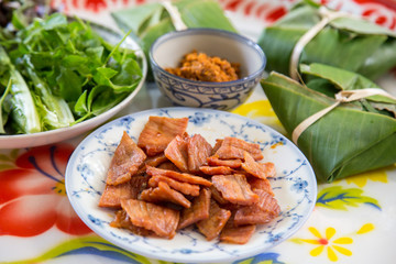 Deep fried pork in Thai style