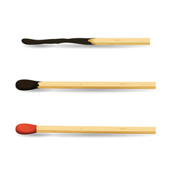 Set of Burning Matches