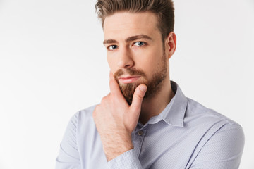 Close up portrait of a handsome young man