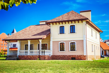 Old style house on the lawn
