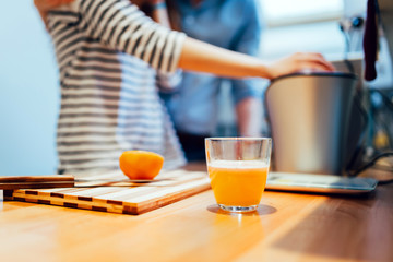 Fresh organic orange juice