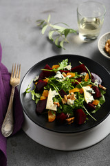 vegetarian salad with beetroot