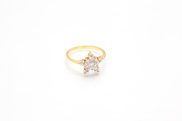 Diamond Engagement Ring Macro Lens Shot.