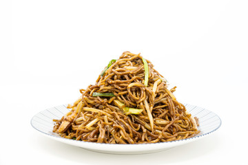 asian food fried noodle on the table